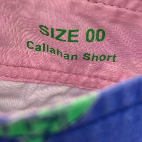 Lilly Pulitzer Blue Cotton Green Elephant Callahan Shorts - Picture 8 of 10